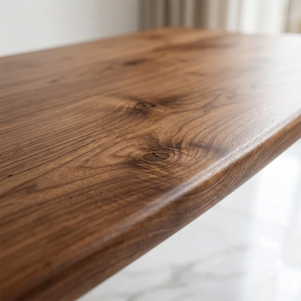 Wooden Office Table ,  Solid Wood Premium Modern Executive Desk | Geometric Contemporary Office Desk
