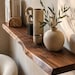 Solid Walnut Live Edge Floating Shelf, Rustic Handcrafted Home Decor, Custom Size Shelves