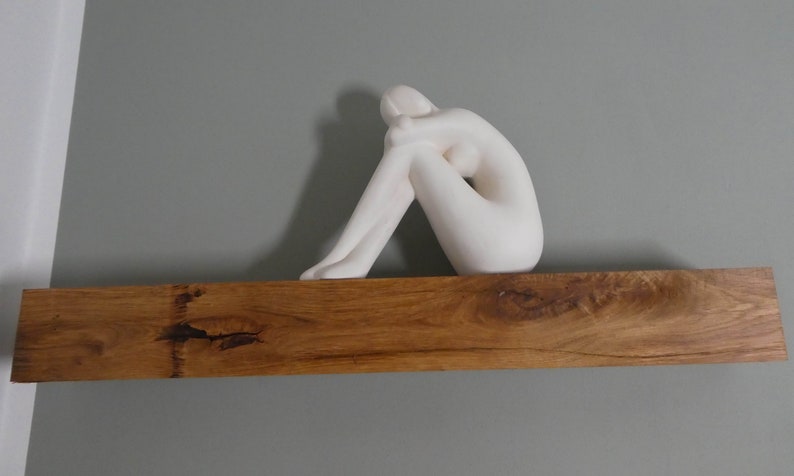 Royal Luxury Floating Shelf Solid Wood Beam Type Solid Wall Shelf With Hidden Brackets - 3 Inch Thickness