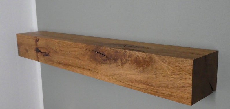 Royal Luxury Floating Shelf Solid Wood Beam Type Solid Wall Shelf With Hidden Brackets - 3 Inch Thickness