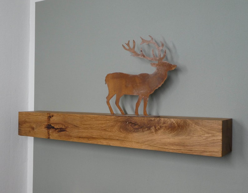 Royal Luxury Floating Shelf Solid Wood Beam Type Solid Wall Shelf With Hidden Brackets - 3 Inch Thickness