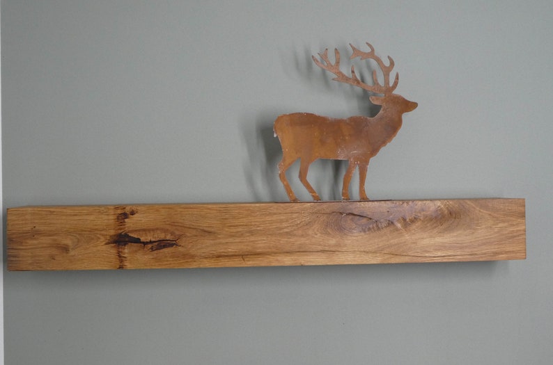 Royal Luxury Floating Shelf Solid Wood Beam Type Solid Wall Shelf With Hidden Brackets - 3 Inch Thickness