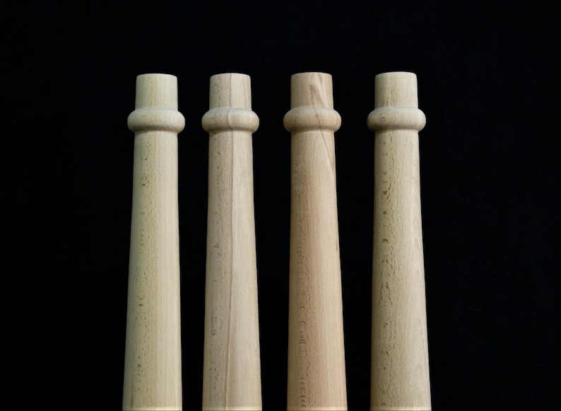 Set of 4 Farmhouse Wood Table Legs Kitchen Island Legs Dinner Table Legs Mid Century Legs Sofa Legs Strong Table Legs Diy Office