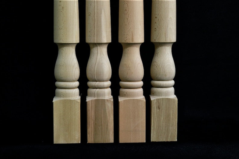 Set of 4 Farmhouse Wood Table Legs Kitchen Island Legs Dinner Table Legs Mid Century Legs Sofa Legs Strong Table Legs Diy Office