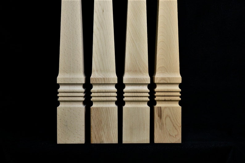 Set of 4 Farmhouse Wood Table Legs Kitchen Island Legs Dinner Table Legs Mid Century Legs Sofa Legs Strong Table Legs