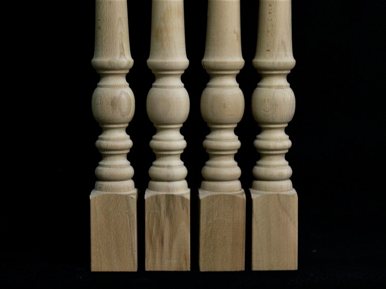 Set of 4 Farmhouse Wood Table Legs Kitchen Island Legs Dinner Table Legs Mid Century Legs Sofa Legs Strong Table Legs