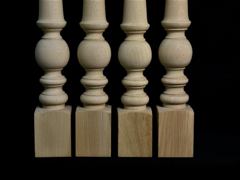 Set of 4 Farmhouse Wood Table Legs Kitchen Island Legs Dinner Table Legs Mid Century Legs Sofa Legs Strong Table Legs