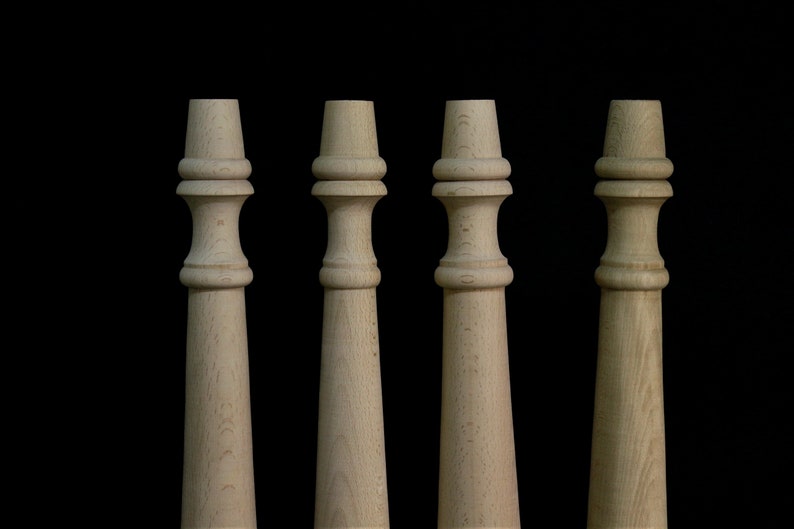 Set of 4 Farmhouse Wood Table Legs Kitchen Island Legs Dinner Table Legs Mid Century Legs Sofa Legs Strong Table Legs