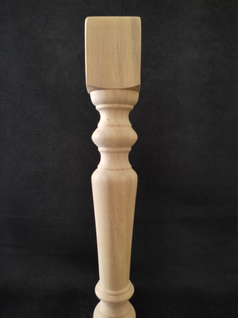 Set of 4 Wooden Table Legs, Custom Table Leg, Handmade Decoration, Home Decor, Unfinished Wood Table Leg, Turned leg