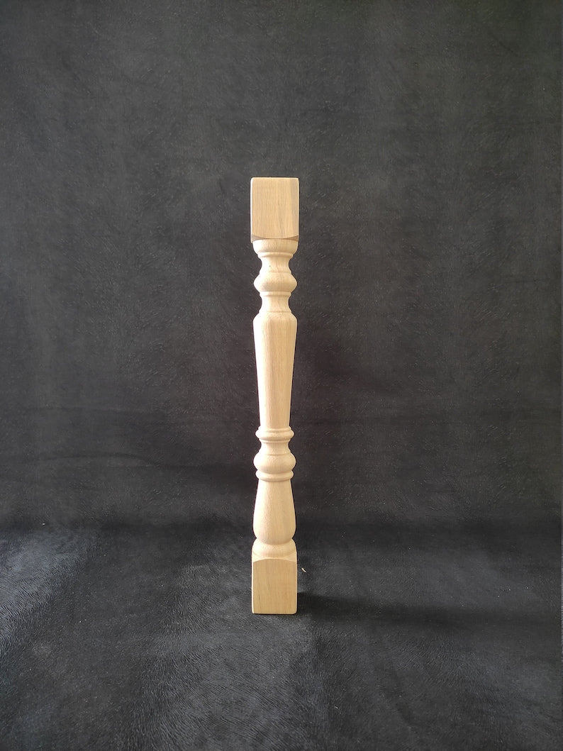 Set of 4 Wooden Table Legs, Custom Table Leg, Handmade Decoration, Home Decor, Unfinished Wood Table Leg, Turned leg