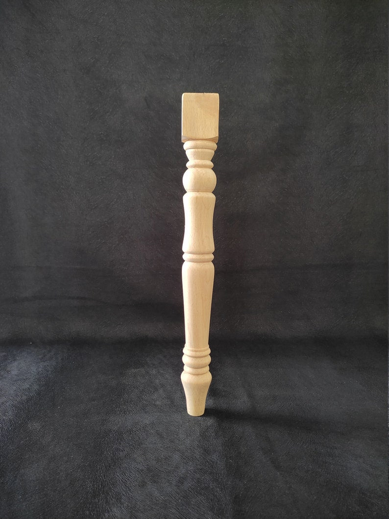 Set of 4 Wood Dining Table Legs, Unfinished Farmhouse Table Leg, Dresser Leg, Table Base, Table Post, Wooden Table Leg Wood Furniture Leg, Wooden leg