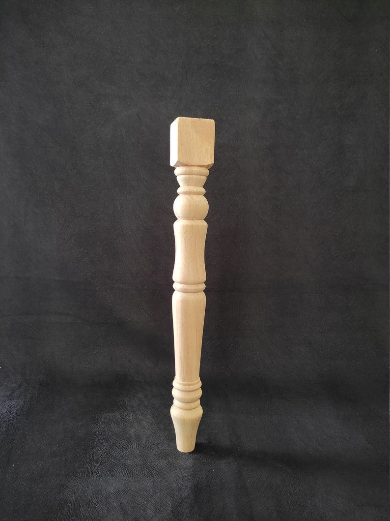 Set of 4 Wood Dining Table Legs, Unfinished Farmhouse Table Leg, Dresser Leg, Table Base, Table Post, Wooden Table Leg Wood Furniture Leg, Wooden leg