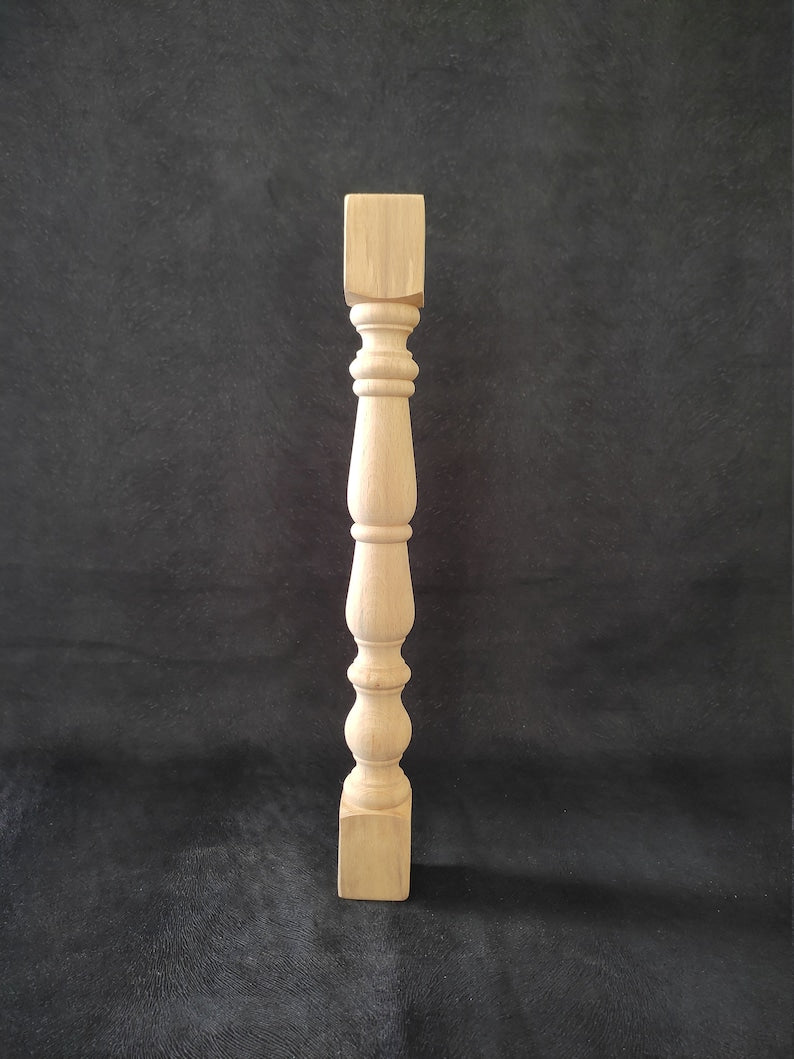 Set of 4 Farmhouse Table Legs, Rustic Furniture Leg, Wood Bed Feet, Sofa Leg Wood, Coffee Table Leg, Wooden Leg, Wood Turned Feet, Hand Carved Leg