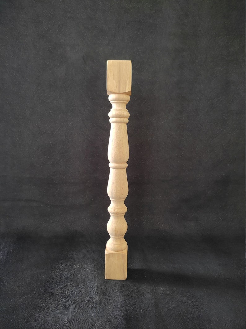 Set of 4 Farmhouse Table Legs, Rustic Furniture Leg, Wood Bed Feet, Sofa Leg Wood, Coffee Table Leg, Wooden Leg, Wood Turned Feet, Hand Carved Leg