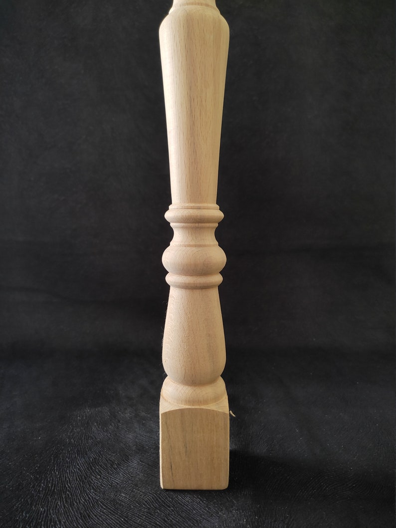 Set of 4 Wooden Table Legs, Custom Table Leg, Handmade Decoration, Home Decor, Unfinished Wood Table Leg, Turned leg