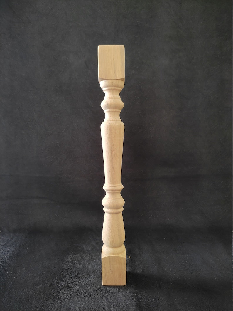 Set of 4 Wooden Table Legs, Custom Table Leg, Handmade Decoration, Home Decor, Unfinished Wood Table Leg, Turned leg