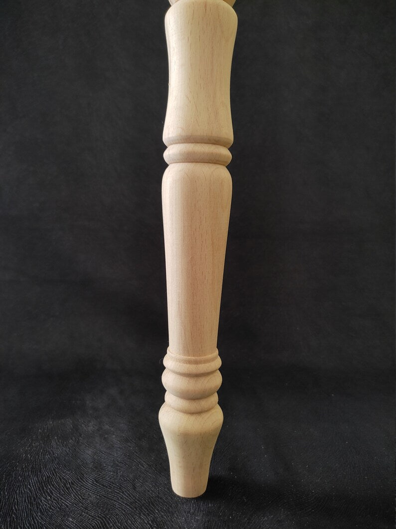 Set of 4 Wood Dining Table Legs, Unfinished Farmhouse Table Leg, Dresser Leg, Table Base, Table Post, Wooden Table Leg Wood Furniture Leg, Wooden leg