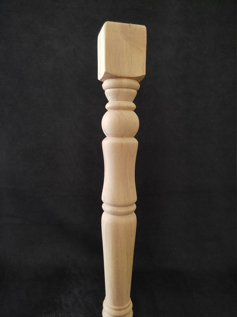 Set of 4 Wood Dining Table Legs, Unfinished Farmhouse Table Leg, Dresser Leg, Table Base, Table Post, Wooden Table Leg Wood Furniture Leg, Wooden leg
