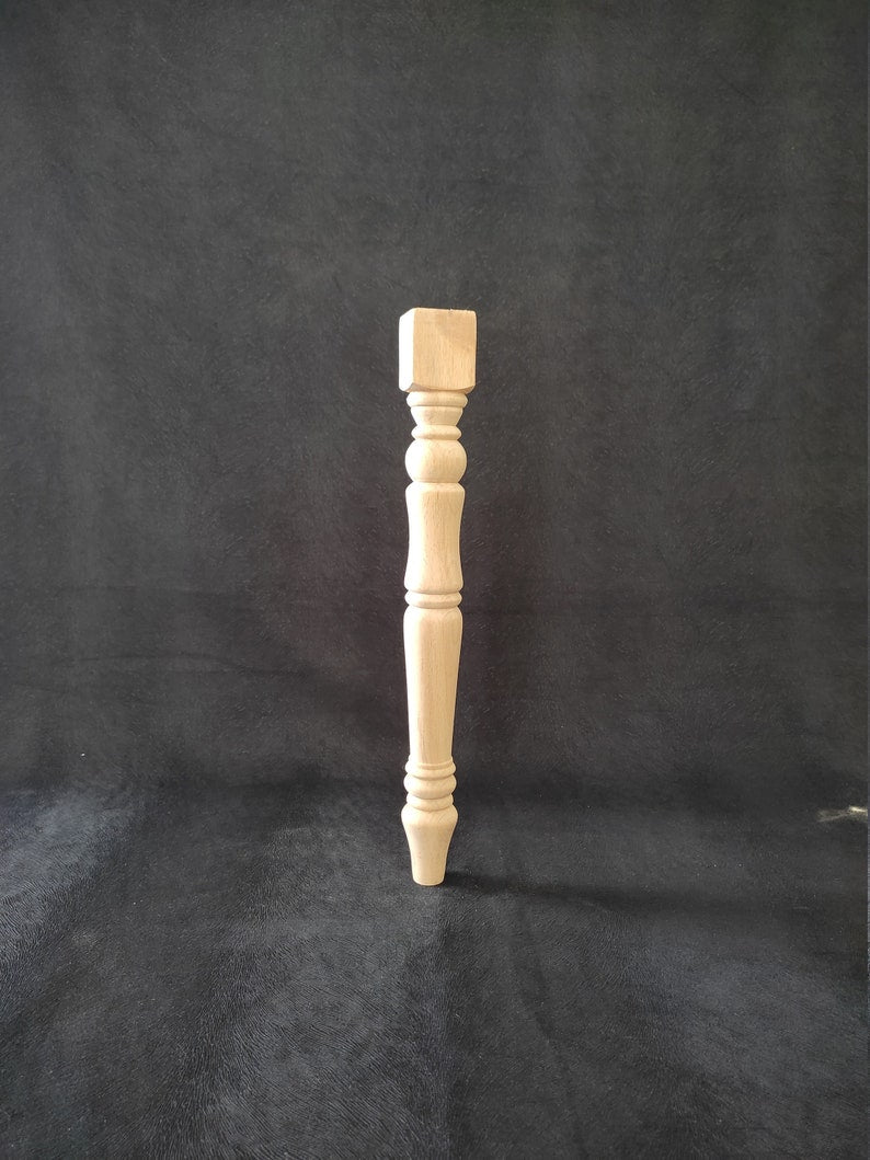 Set of 4 Wood Dining Table Legs, Unfinished Farmhouse Table Leg, Dresser Leg, Table Base, Table Post, Wooden Table Leg Wood Furniture Leg, Wooden leg