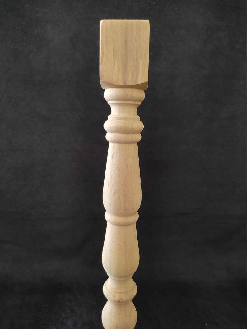 Set of 4 Farmhouse Table Legs, Rustic Furniture Leg, Wood Bed Feet, Sofa Leg Wood, Coffee Table Leg, Wooden Leg, Wood Turned Feet, Hand Carved Leg