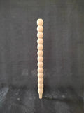 Set of 4 Round Modern Bead Wooden Table Legs, Farmhouse Furniture Leg, Cottage Dining Table Leg, Unfinished Wooden Table Leg, Turned Leg