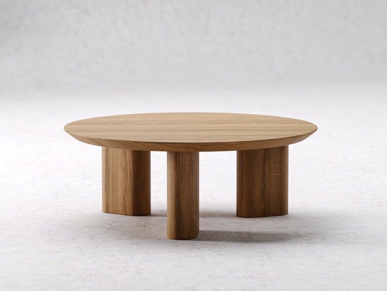 Modern Round Coffee Table - Coffee table - Wood coffee table - Unique table - Large coffee table - Solid Teak table - Living room furniture