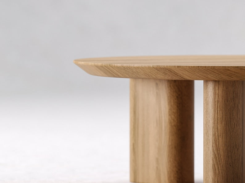 Modern Round Coffee Table - Coffee table - Wood coffee table - Unique table - Large coffee table - Solid Teak table - Living room furniture