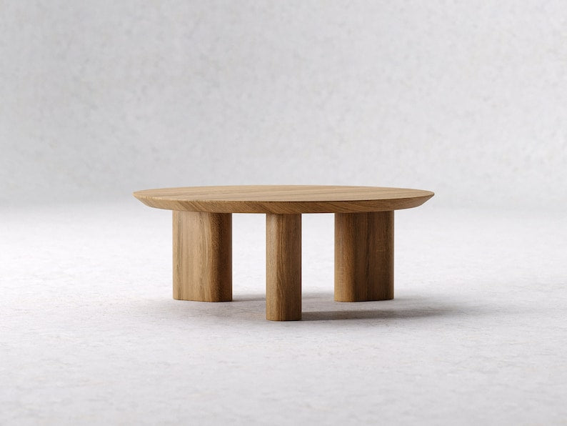 Modern Round Coffee Table - Coffee table - Wood coffee table - Unique table - Large coffee table - Solid Teak table - Living room furniture