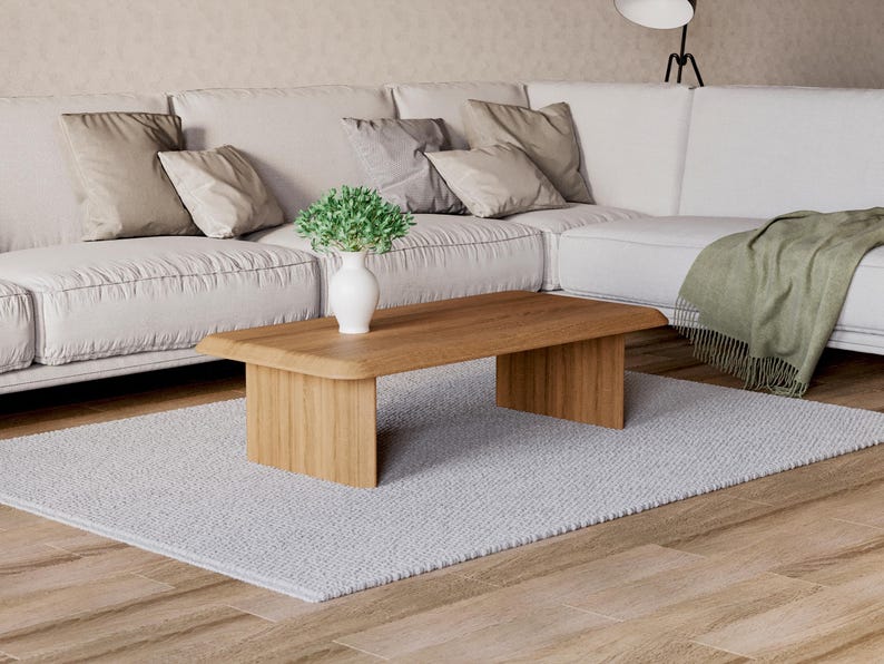 Japandi Coffee Table - Wooden coffee table - Unique coffee table - Solid Teak coffee table - Modern coffee table - Living room coffee table