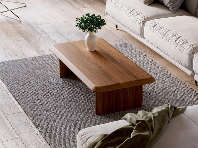 Japandi Coffee Table - Wooden coffee table - Unique coffee table - Solid Teak coffee table - Modern coffee table - Living room coffee table