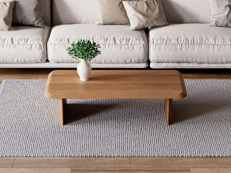Japandi Coffee Table - Wooden coffee table - Unique coffee table - Solid Teak coffee table - Modern coffee table - Living room coffee table
