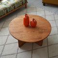 Rustic Low Coffee Table, Small Round Coffee Table, Modern And Unique Coffee Table