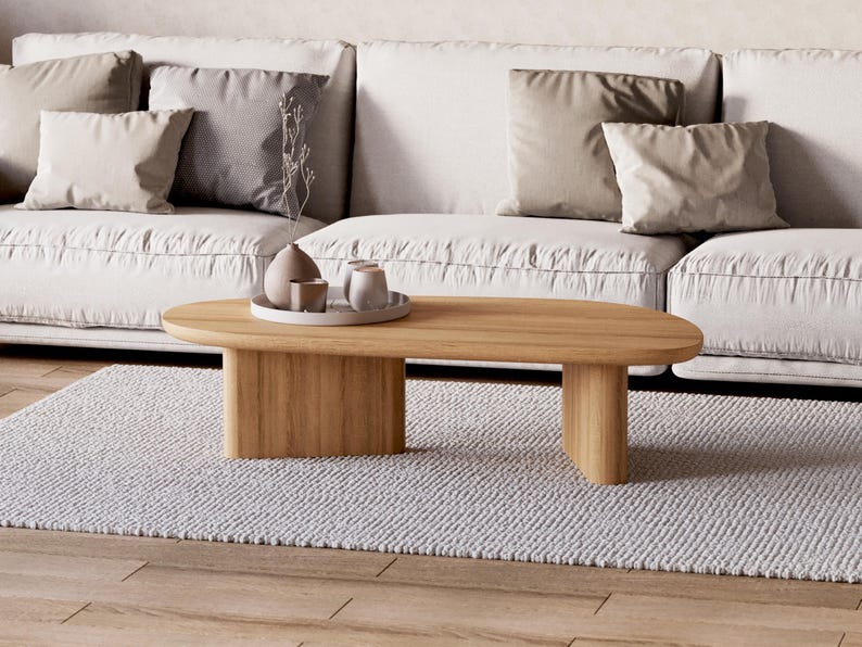 Modern Coffee Table - Unique Coffee table - Solid wood coffee table - Japandi coffee table - Living room coffee table