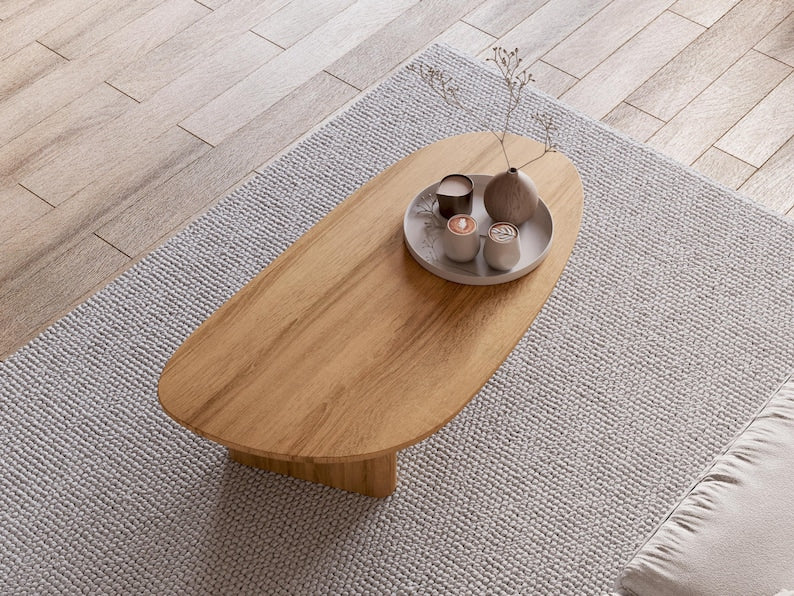 Modern Coffee Table - Unique Coffee table - Solid wood coffee table - Japandi coffee table - Living room coffee table