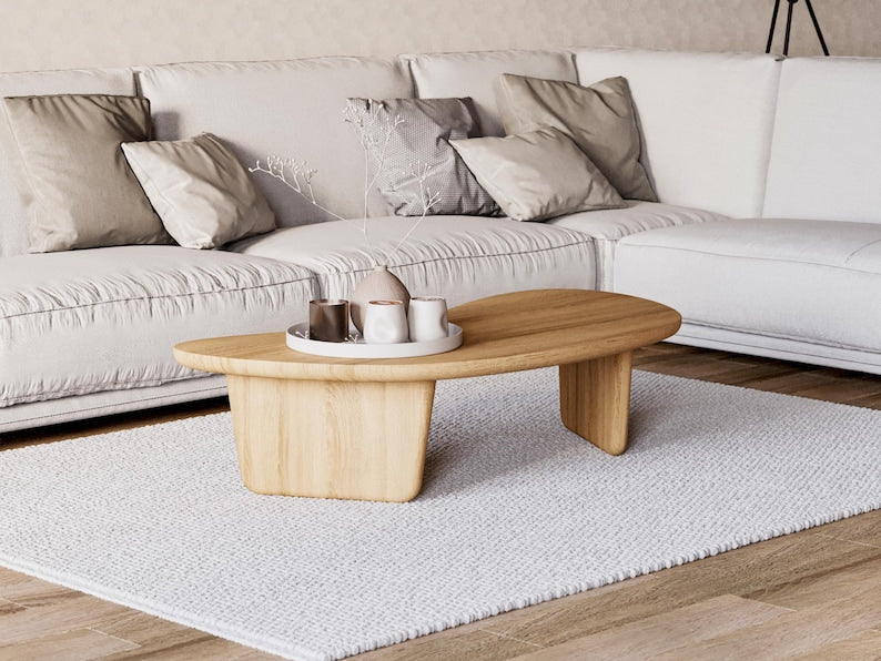 Japandi Coffee Table - Modern coffee table - Unique coffee table - Solid Teak coffee table - Modern coffee table - Living room coffee table