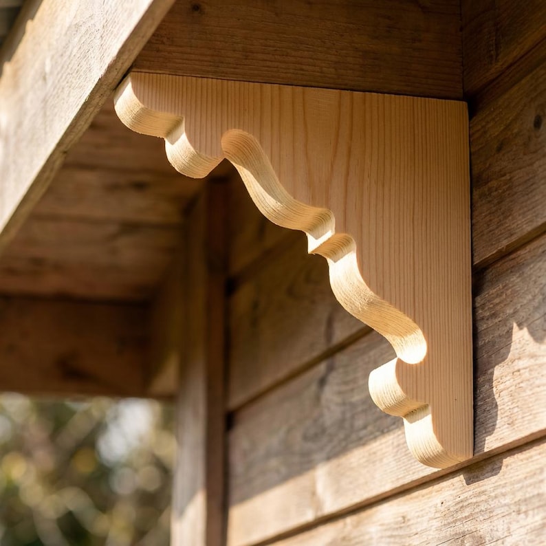 Luxury Gingerbread bracket - Classic Style Bracket, Wooden Corbel Designer , Big Corbel - Pair of 2