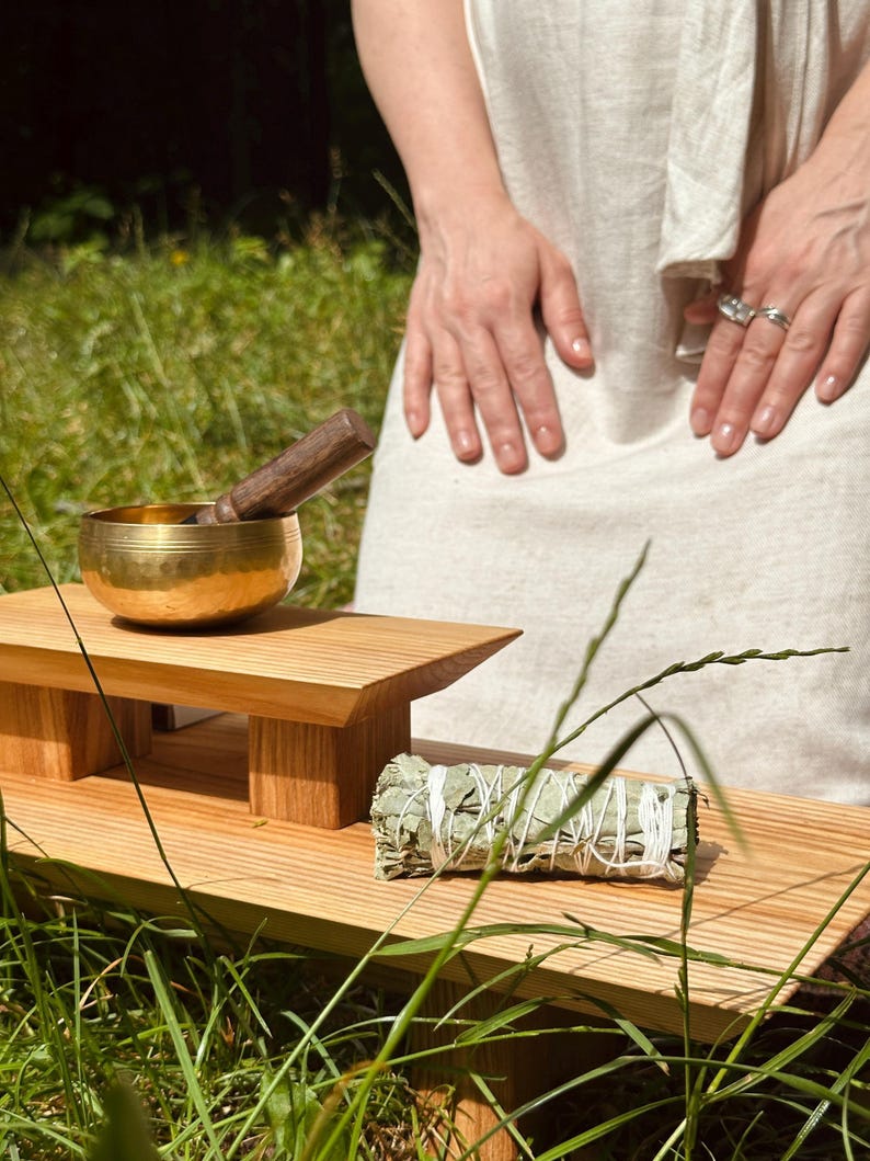 Luxury Handcrafted Wooden Premium Meditation Altar Table