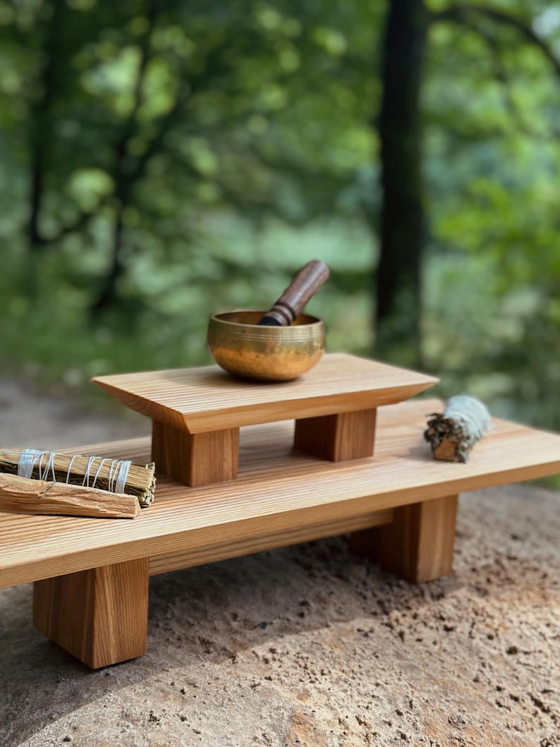 Luxury Handcrafted Wooden Premium Meditation Altar Table