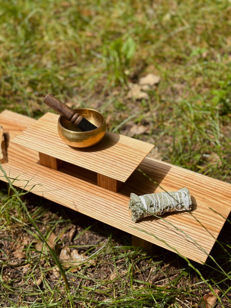 Luxury Handcrafted Wooden Premium Meditation Altar Table