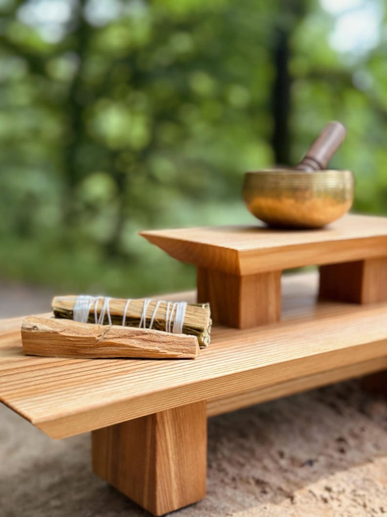 Luxury Handcrafted Wooden Premium Meditation Altar Table