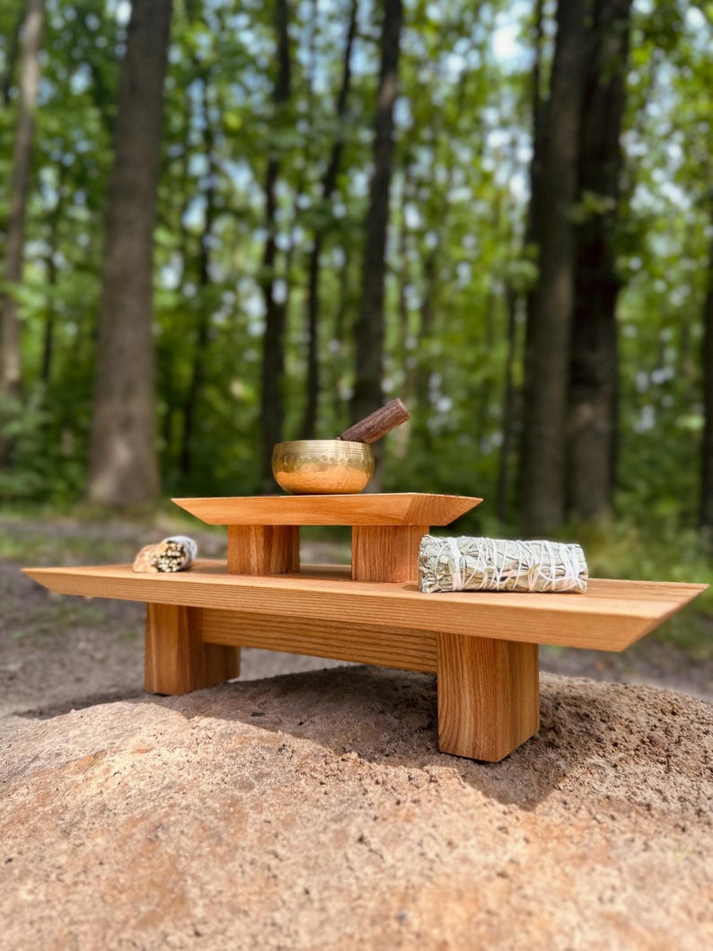 Luxury Handcrafted Wooden Premium Meditation Altar Table