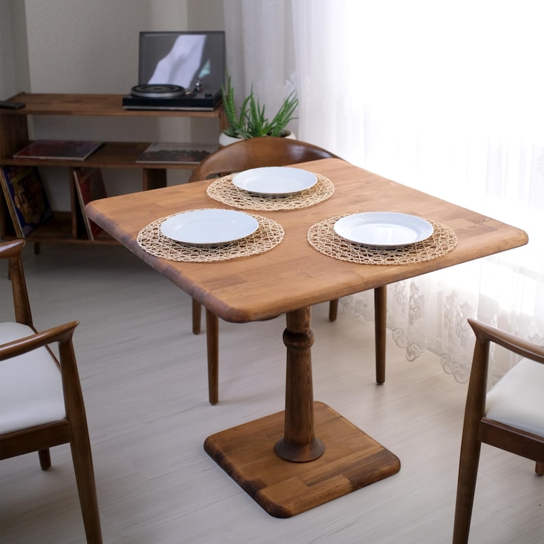 Luxury Compact Square dining table, Small Kitchen Table, Apartment, Cafe, Hotel, Balcony furniture 2 Feet Square