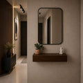 Solid Wood Hidden Storage Shelf: Floating Wooden Console with Drawer for Secret Storage