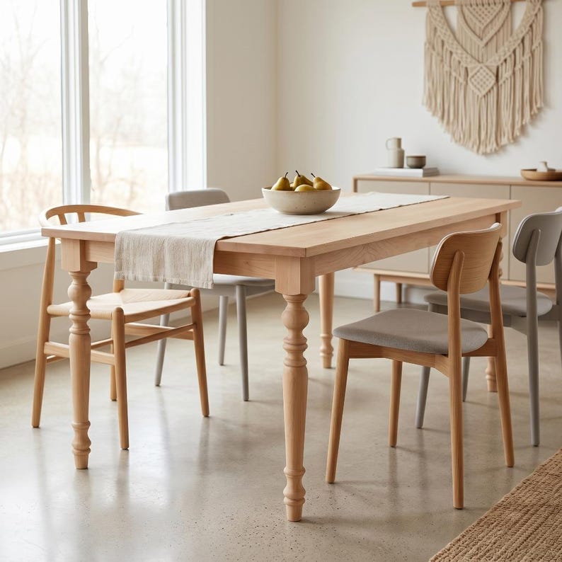 Set of 4 Farmhouse Wood Table Legs Kitchen Island Legs Dinner Table Legs Mid Century Legs Sofa Legs Strong Table Legs