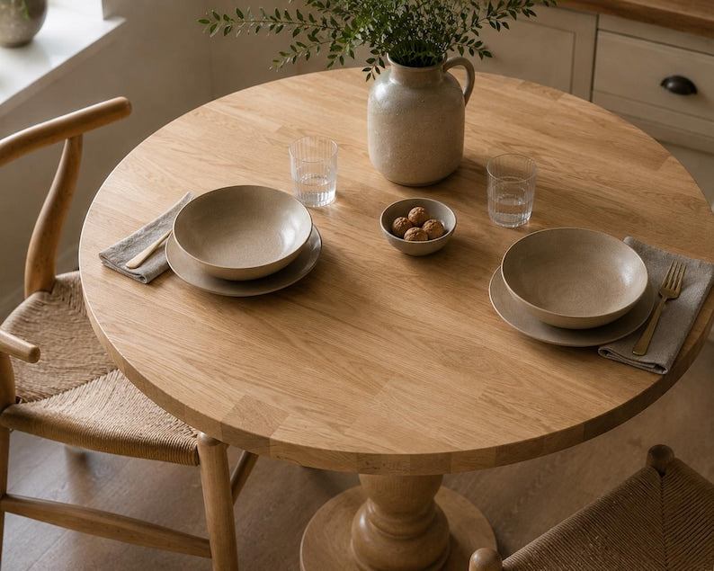 Luxury Solid Teak Wood Bistro Table,  Wooden Round Dining Table, Small Kitchen Table,Tea/ Coffee Table