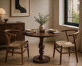 Luxury Modern Round Pedestal Table, Solid Wood Kitchen Table, Premium Round Table ( only Table)