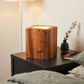 Royal Handcrafted Acacia Wood Table Lamp | Modern Rustic Wooden Bedside Lamp | Solid Wood Ambient Light | Minimalist Home Decor | Japandi Style