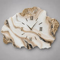 Large Geode Resin Wall Clock, Luxury Marble Wall Decor, Handmade Gold Wall Clock, Oversized Statement Clock, Housewarming Gift