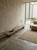 Low Console Table Decorative Wabi Sabi Bench Japanese Solid Wood Furniture Wood Slab Bench Earth Toned Display Bench Earthy Colour Interior