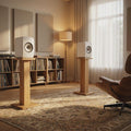 Luxury Classic Floor Speaker Stand, Modern Teakwood Pair of 2